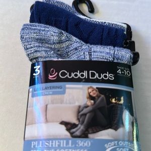 Cuddl Duds Navy and White